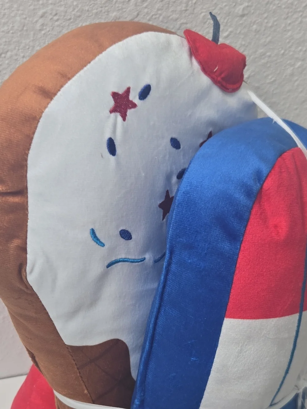 Plush Character Pillow - Red, Blue, White, Green, Brown